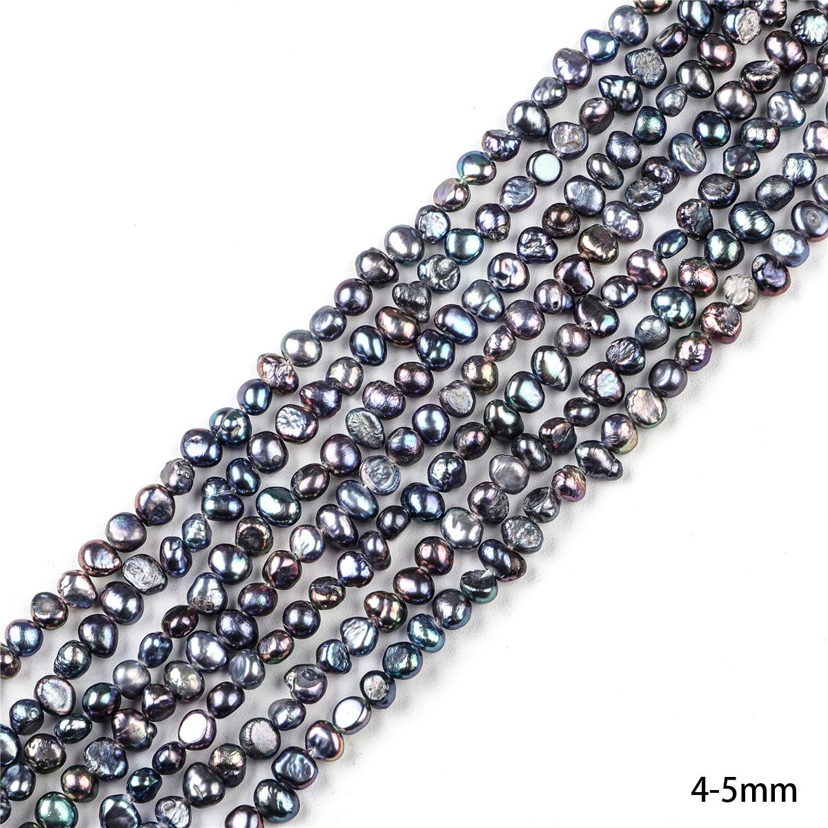 

45-65 шт. Натуральные пресноводные черные жемчужины для изготовления ожерелий, браслетов, серег и других украшений 4-5mm 58Pcs