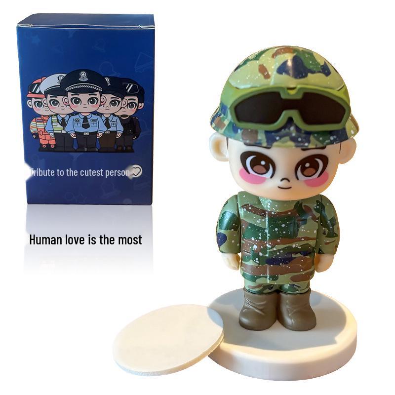 Police Officer Traffic Doll: Desktop & Car Ornament Gift Model