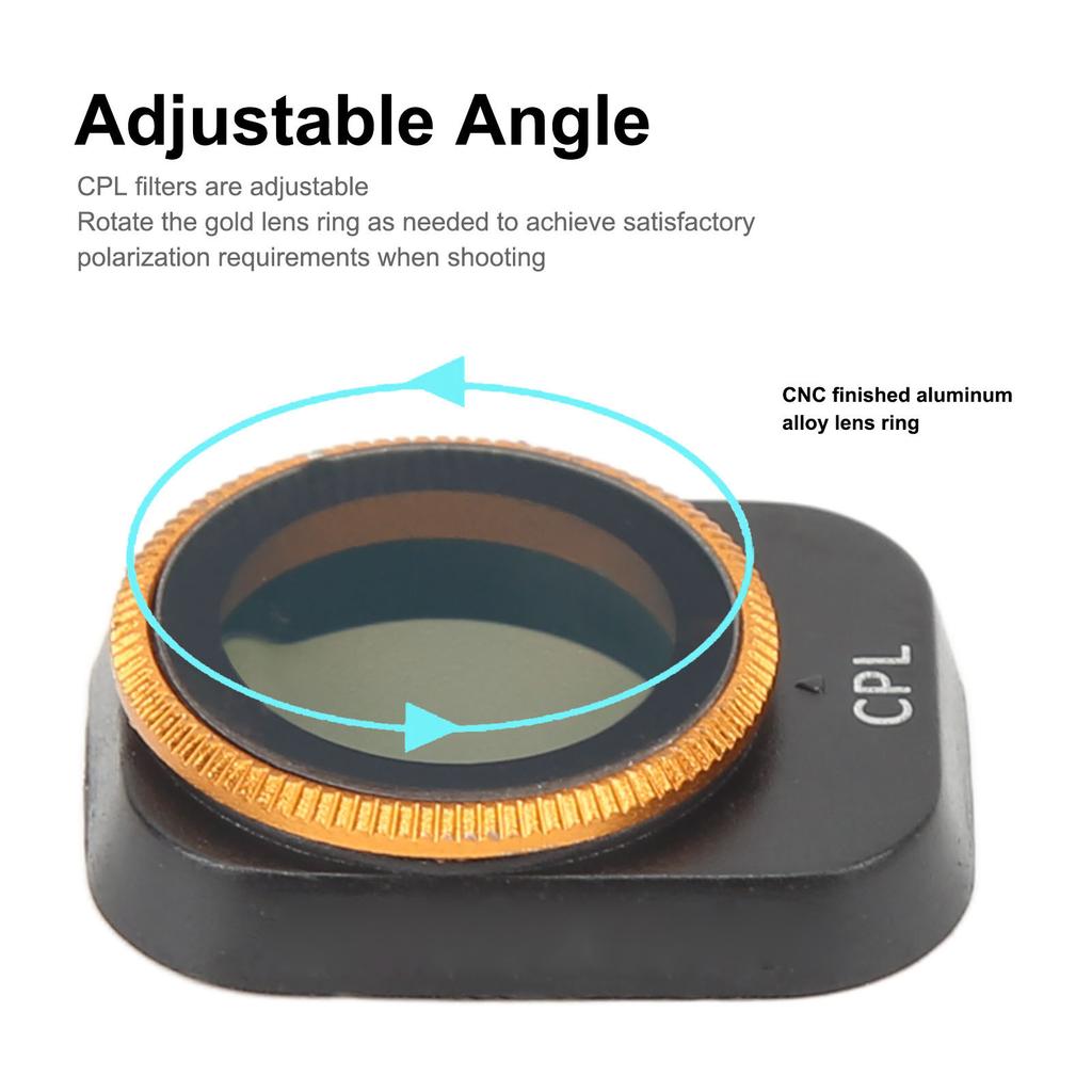 Lens Filter Optical Glass Protective Replacement Set for DJI Mini 3 Pro CPL Drone Accessories Black