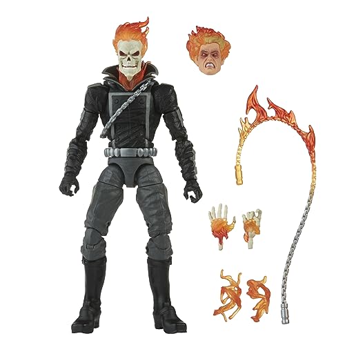 Hasbro Marvel Legends Series Marvel Comics Ghost Rider 6-inch Action Figure with 6 Accessories (F3450) Authentic