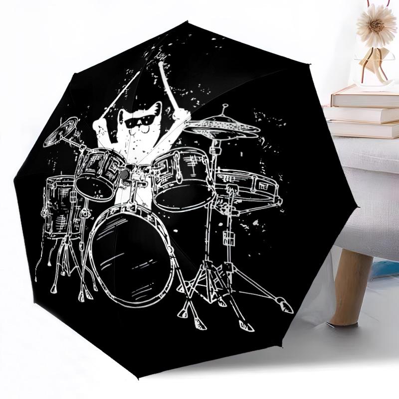 Kittens And Butterflies Garden Portable Automatic Umbrella Compact 8-Rib weight weight Durable Everyday Carry Umbrella Fashion Lovers