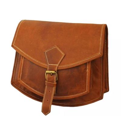 11 Inch Handmade Satchel Leather Purses for Women Brown Vintage Crossbody Bag