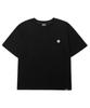 Peideu Pd Small Daisy Roll-Up Crop Short Sleeve Tee Black