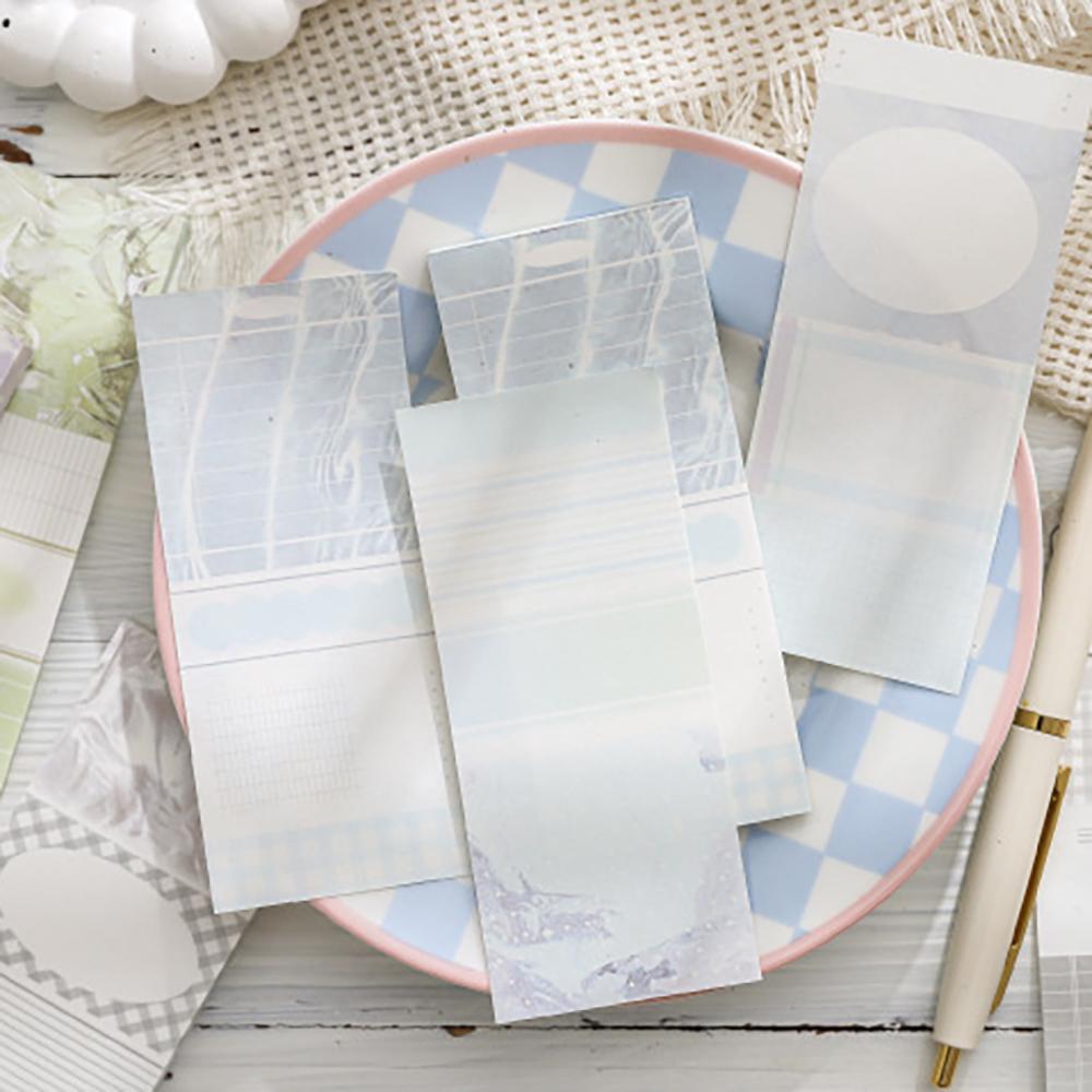 60 sheets Long strip notebook with white space, Time series, European minimalist theme, notebook, message, note material, paper