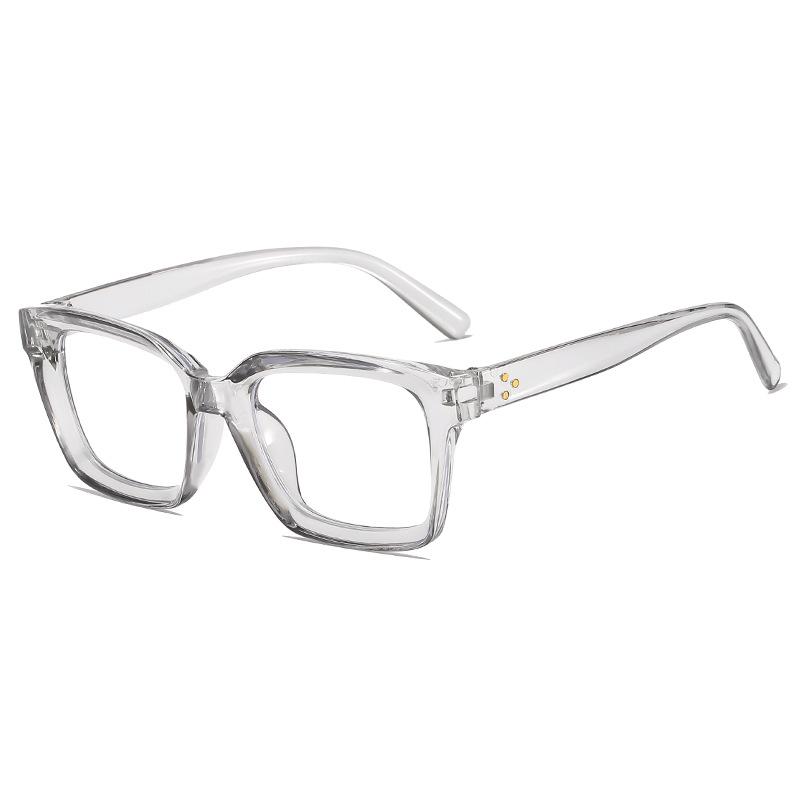 European and American fashion square anti-blue flat glasses new plain rice nails street shot glasses frame business glasses frame