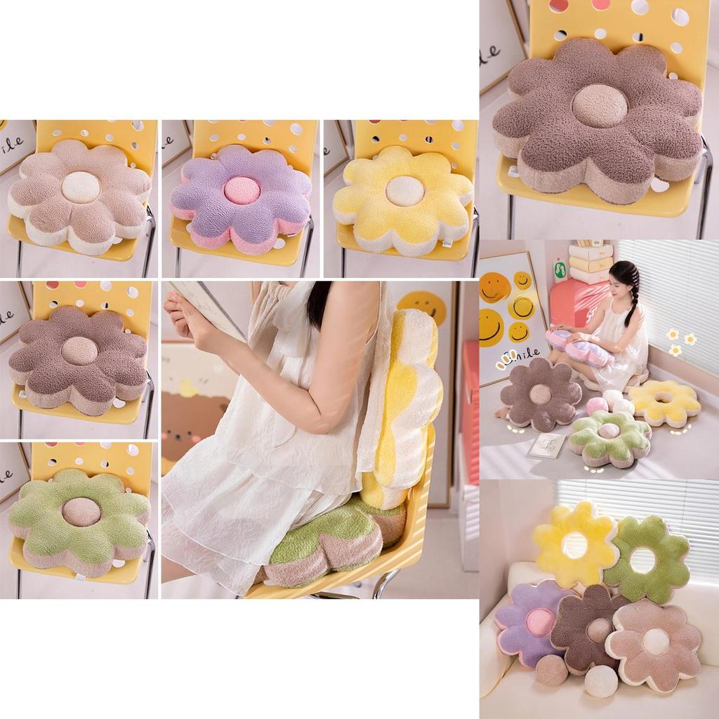 Modern Plush Dopamine Flower Cushion Soft Comfort For Sofa And Window Seats