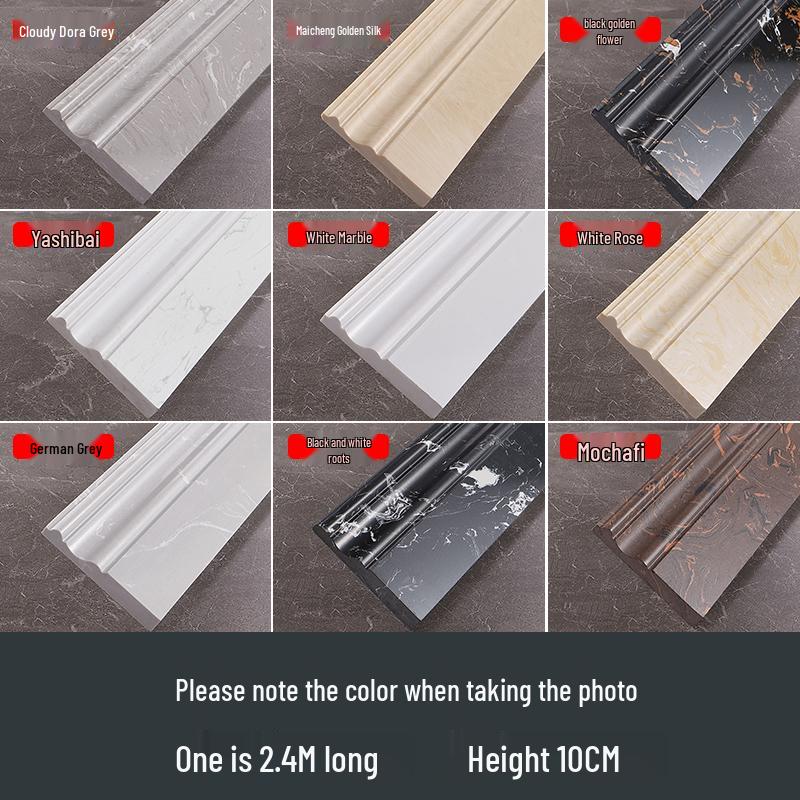 

Білі Порцелянові та Чорні Мармурові Плінтусні Плитки для Підлоги Вітальні