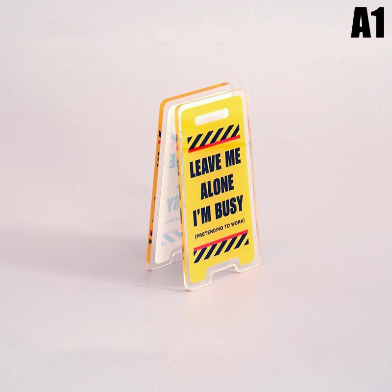 Acrylic Desk Sign "Leave Me Alone, I'm Busy" - Humorous Office Decor, Unisex Gift For Coworkers, Versatile Room Decor