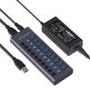 985A 10 Port USB 3.0 Hub USB Splitter Hub USB Docking Station 300MB S High Speed Transmission with Individual Switches