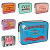 PVC Canned Sardines Makeup Bag Waterproof Zipper Closure Sardine Tin Fish Cosmetic Bag Portable Pencil Case Pouch for Women