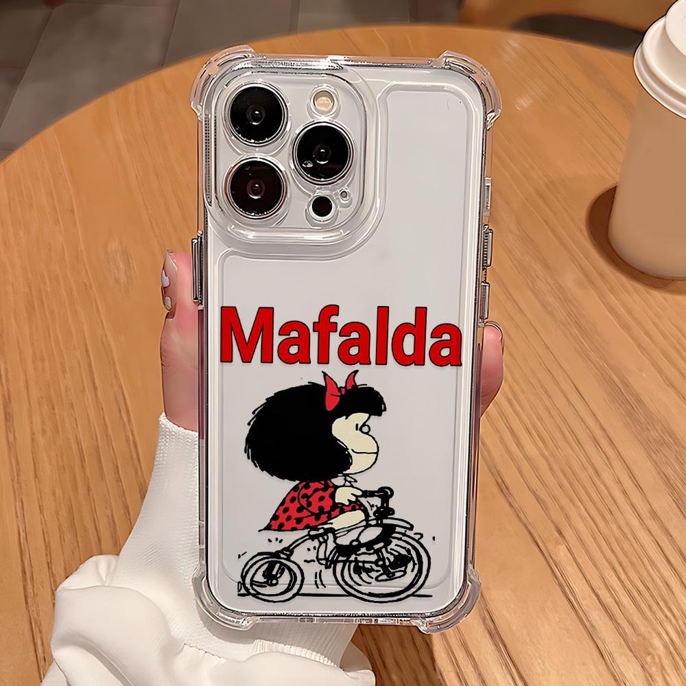 Lovely Girl Mafaldas Cartoon Phone Case For Samsung Galaxy S25 S24 S23 S22 S21 S20 Note20 Edge FE Ultra Plus 4G 5G Anti Cover
