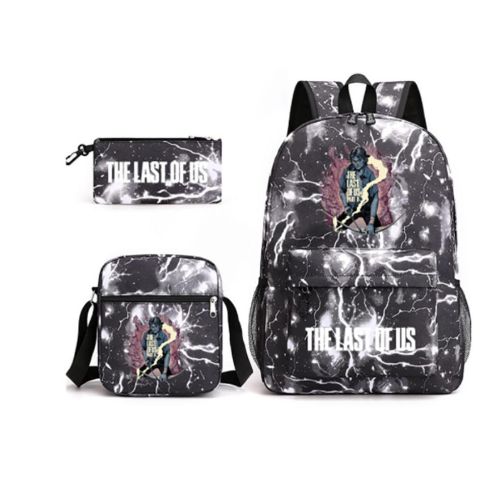 2023 Film and Television Peripheral Printed School Bag 3-piece Casual Pencil Bag Shoulder Bag Double Shoulder Back