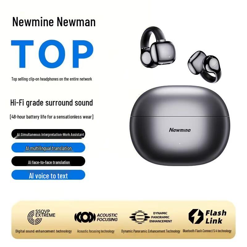 Newmine S7 Ear-Clip AI Smart Wireless Sport Headphones