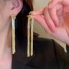 European and American Metal Wind Knotted Fringed Earrings, Personalized Temperament Earrings, Exaggerated Earrings