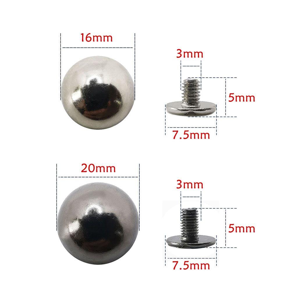 8/10/12/16/20mm Punk Metallo Chiodo Artigianato Pelle Abbigliamento/Borsa/Scarpe Viti Testa Tonda Rivetti a Cupola Funghi Chiodo Solido Bullone