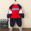 Trendy Ultraman Boys Autumn Sports Outfit Set Soft Cotton Two Piece Hoodie For Kids