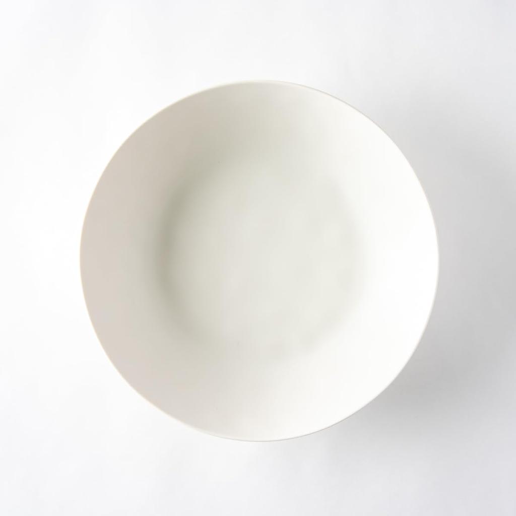 Abode Homeware Organic Salad Bowl, 23cm, Break-Resistant, Pasta Plate, Curry Plate, Stylish Melamine Plastic Dishware, Microwave and Dishwasher Safe,