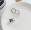 Fashion Creative Hip-hop Cold Wind Street Ring Personality Wide-faced Opening Index Finger Ring Chain Buckle Joint Tail Ring
