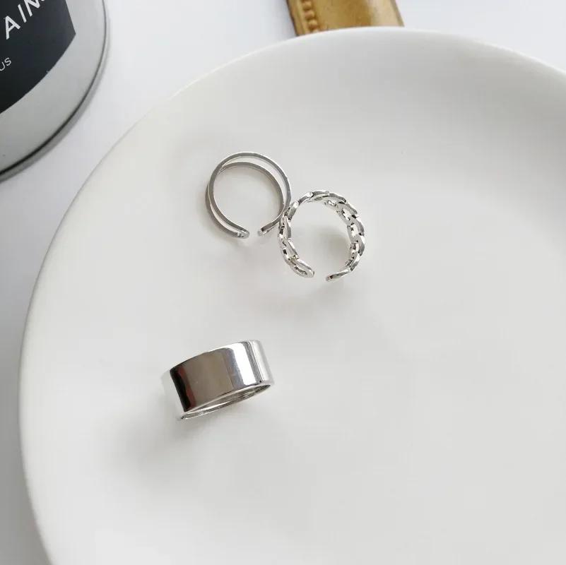 Fashion Creative Hip-hop Cold Wind Street Ring Personality Wide-faced Opening Index Finger Ring Chain Buckle Joint Tail Ring