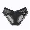 Sexy lace low-rise sexy panties mesh comfortable breathable cotton bow transparent women's briefs