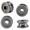 10pcs U624ZZ U Groove Ball Bearing Guide Pulley For Rail Track Linear Motion System 4*13*7mm