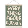 YQDEJ Everything Is Figureoutable Pirational Wall Art Poster Hanger Frame, Positive Affirmations Wall Decor, Motivational Wall Art for Home Office