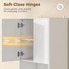 170 cm Tall Kitchen Cupboard Soft-Close Hinges White Wood Effect