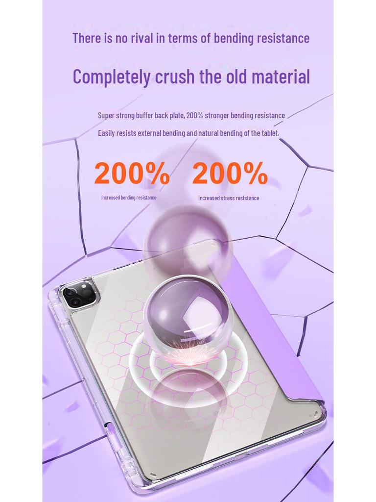 Průhledné ochranné pouzdro s otvorem pro pero pro Huawei Matepad 11.5S TGY - skládací design do tvaru Y