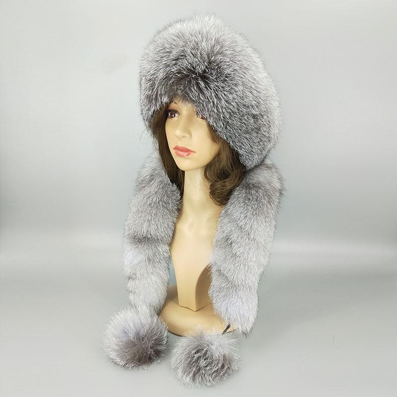New Autumn and Winter Thick Warm Hat Leather Grass Hat for Women