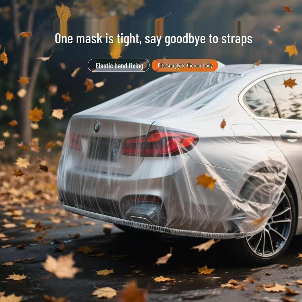 Spot Disposable Car Cover: Rainproof, Anti-fouling, Anti-bird Droppings, Fallen Leaves Protection, Thickened Dustproof Film.
