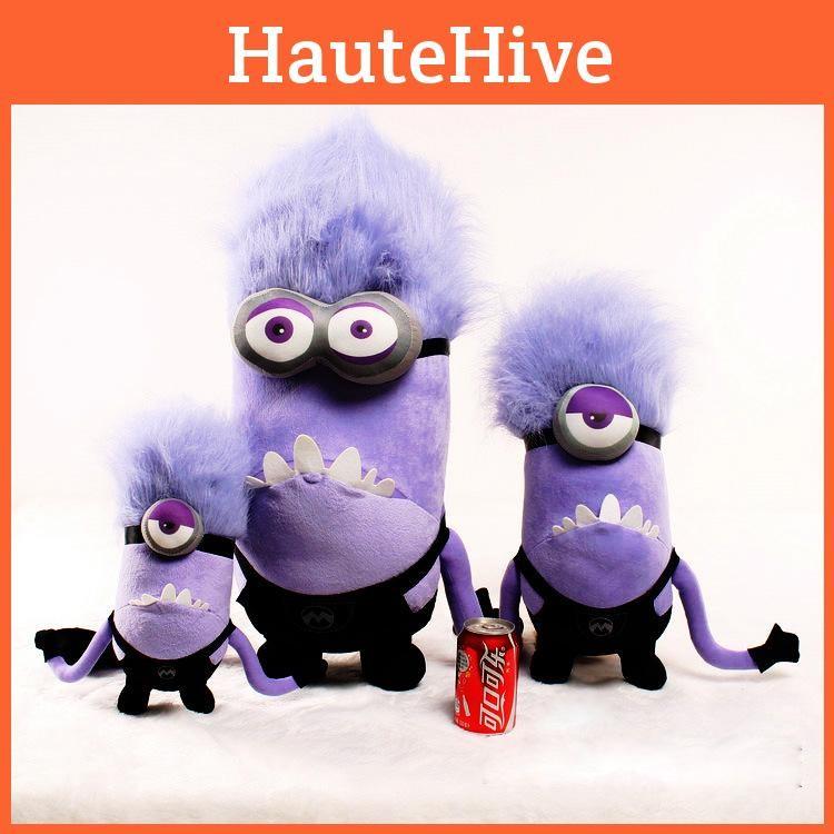 Despicable Me Purple Evil Minions Cartoon Plush Toy Doll For Room Decoration