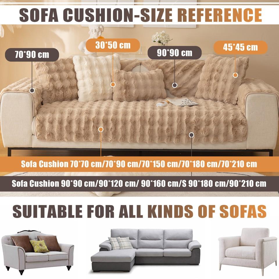 Non-Slip Sofa Cover, Sofa Seat Cushion Cover, Plush Sofa Throw, Couch For 1-4 Seater
