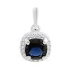 Silver Pendant with Sapphire Nano 1.099ct (2205937)