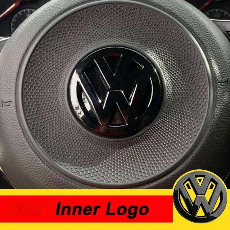 49mm ABS Car Steering Wheel Emblem Sticker for Volkswagen VW Rline Auto Interior Center Logo Badge Cover Accessories QT8