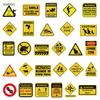 10/30/50pcs Cartoon Warning Creative Stickers Cool Danger Banning Sign Sticker for Notebook Guitar Phone Funny Sticker