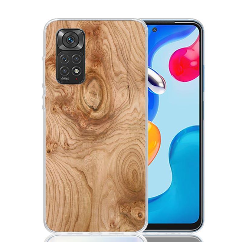 Wood Wooden Pattern Case Phone Cover for Xiaomi Redmi Note 14 13 12S 12 11S 11 11T 11E 10S 10 Pro Plus 5G Trend Fundas Note 13 1