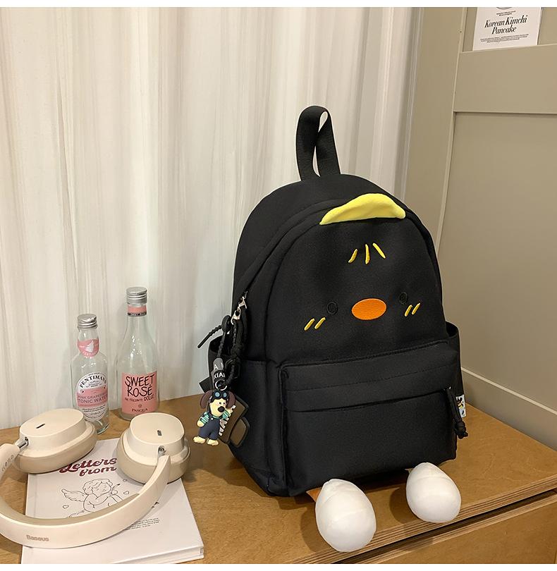 School bag high value sweet cute ins cartoon chicken school bag casual commuting versatile
