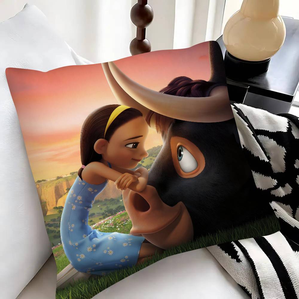 Cute Cartoon FFerdinand Pillow Case Fashion Square Pillowcase Bedroom Sofa Room Ins Decoration Leisure