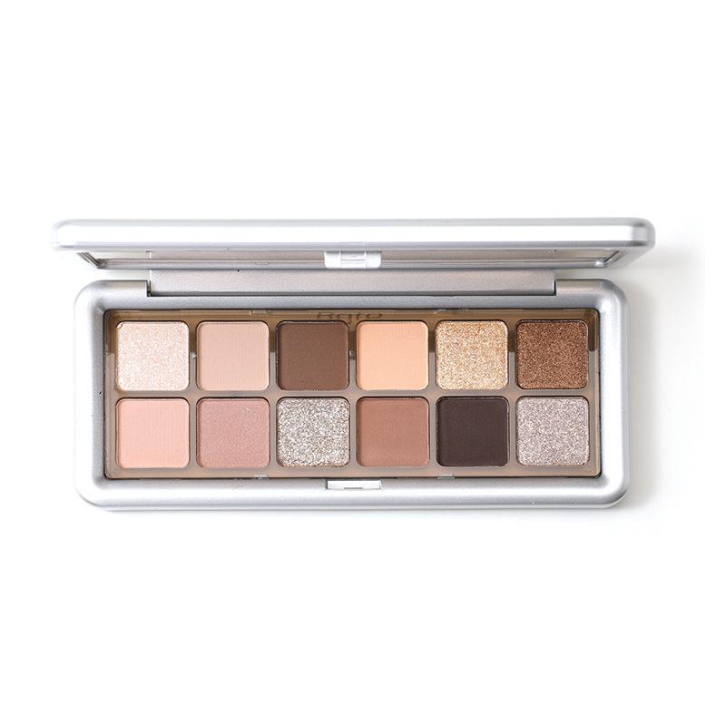 Cement Plate Twelve-color Eyeshadow One Plate Multi-purpose Matte Pearlescent Fine Flash Earth Color Low Saturation Eyeshadow 12g