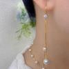 Gold Pearl Ear Thread Women's High-End Luxury 2025 Exquisite Earrings