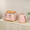 3000W 1.7L Kettle & 4 Slice Toaster, Kettle and Toaster Set with 7 Browning Controls and Crumb Tray, Light Pink