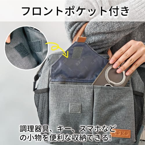 Lekesky 10L Large Capacity Foldable Lunch Bag with Clasp Closure, Water-Repellent, Leak-Proof Handle, and Pockets for Convenience, Perfect for Shoppin