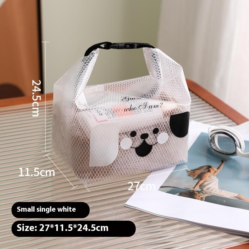 

Новый 1 шт. Водонепроницаемая сумка для хранения на шнурке Большой вместимости Косметички Разделение для сухого и мокрого Открытая сумка для туалетных принадлежностей S белый