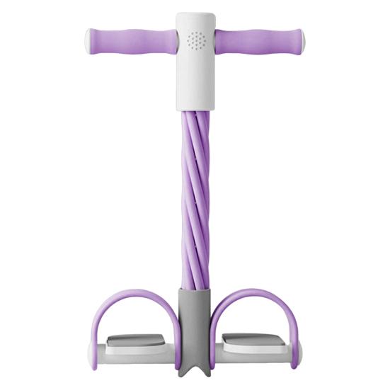 Pedalmotstandsbånd med digital kontra multifunksjonsspenntau 4/6-rørs elastisk yogapedaltrekker Kroppstøyningstrener Hjemmegymtrening