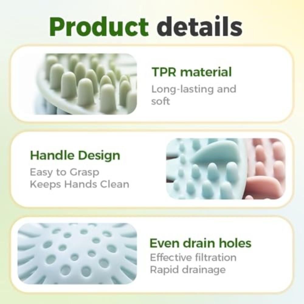 Silicone Sink Drain Strainer Easy Clean Drain Covers Hair Filter Bath Stopper Kitchen Tool