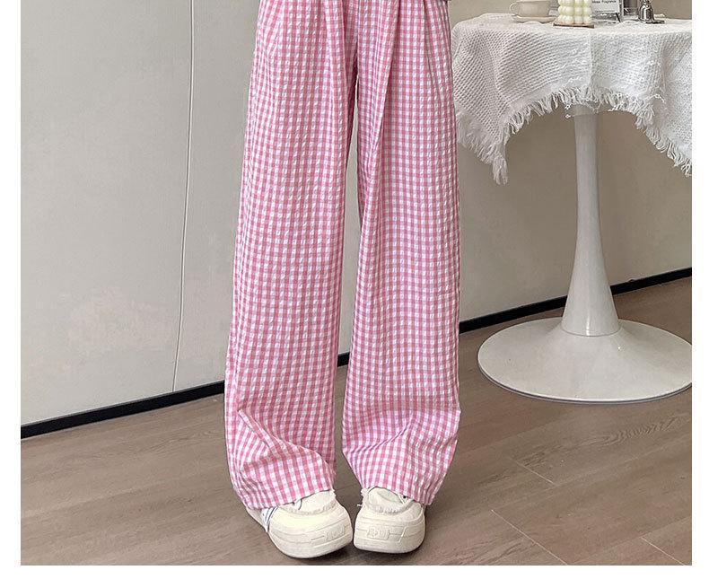 Women's Summer Retro Plaid Wide-Leg Pants - High Street Chic