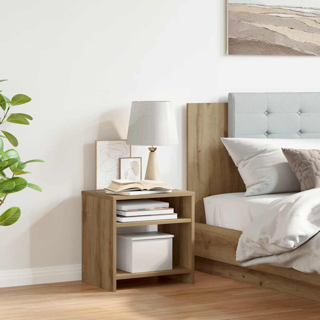 Moderner Nachttisch für das Schlafzimmer, offener zweilagiger Aufbewahrungsschrank, 40x30x40 cm