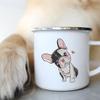 Original Mugs Coffee Cups to Sublimate Cute Dog Printed Enamel Coffee Tea Mugs Office Home Party Beer Drink Cola Cups Travel Cup