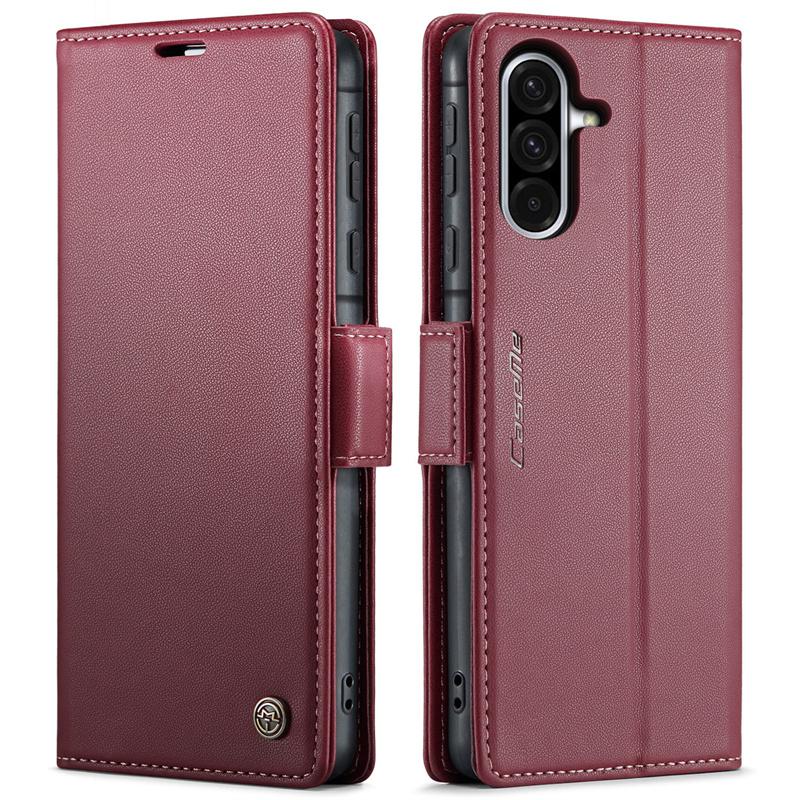 

CaseMe Чехол-книжка из кожи для телефона Samsung Galaxy A17 5G A07 A56 A36 A26 A16 A55 A35 A25 A15 A54 A34 A24 A14 A73 A53 A23 A13 A52 A51 с держателем для карт Samsung A17 (5G) красный