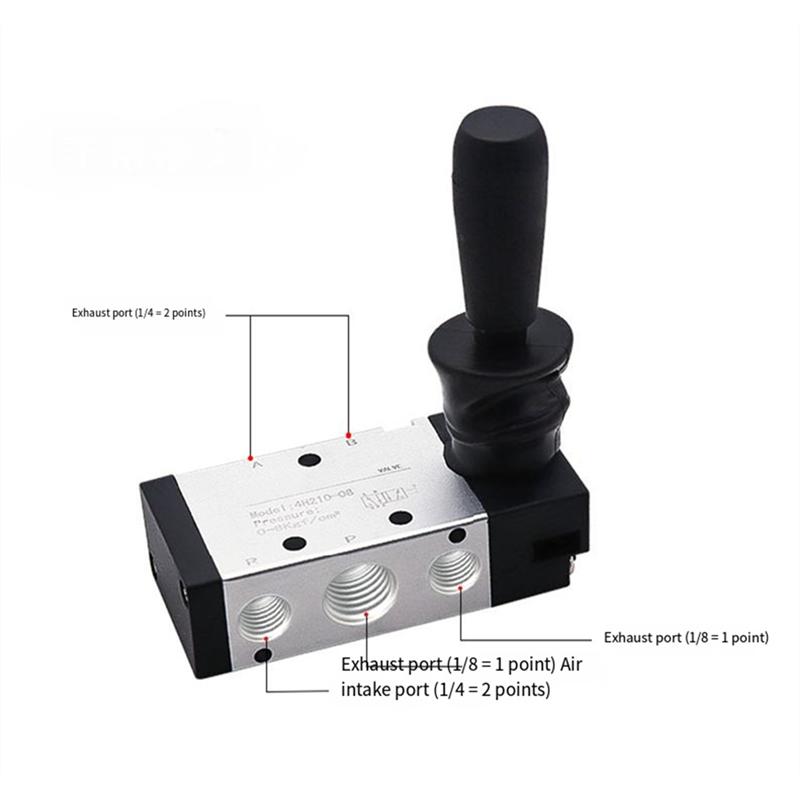 HHO-Manual Control 2 Position 3 5 Port Push-Pull Air Hand Lever Valve 5/2 Way Pneumatic 4H210-08